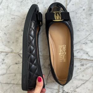 Ferragamo Black Ballet Flats